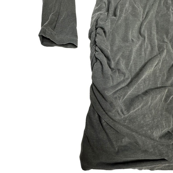 NWT Sundry for Anthropologie Shirred Puff Sleeve Dress in Carbon size m - Picture 11 of 16